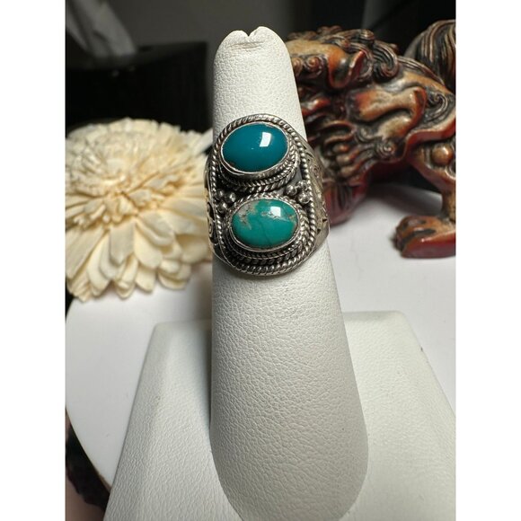 VTG Sterling Silver Turquoise Ring - Picture 1 of 6